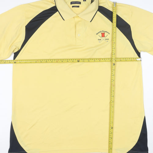 Sporte Leisure Men’s Yellow XL Golf Polo Shirt Moisture Wicking