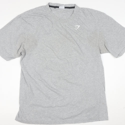Gymshark Men's Grey Athletic Fit Short Sleeve T-Shirt M
