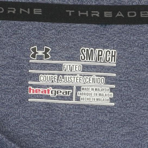 Under Armour Men's Blue HeatGear Fitted Short Sleeve T-Shirt Size S