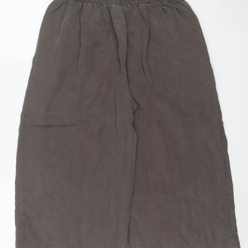 Oliver Bonas Women Grey Wide-Leg Viscose Culottes Size 12
