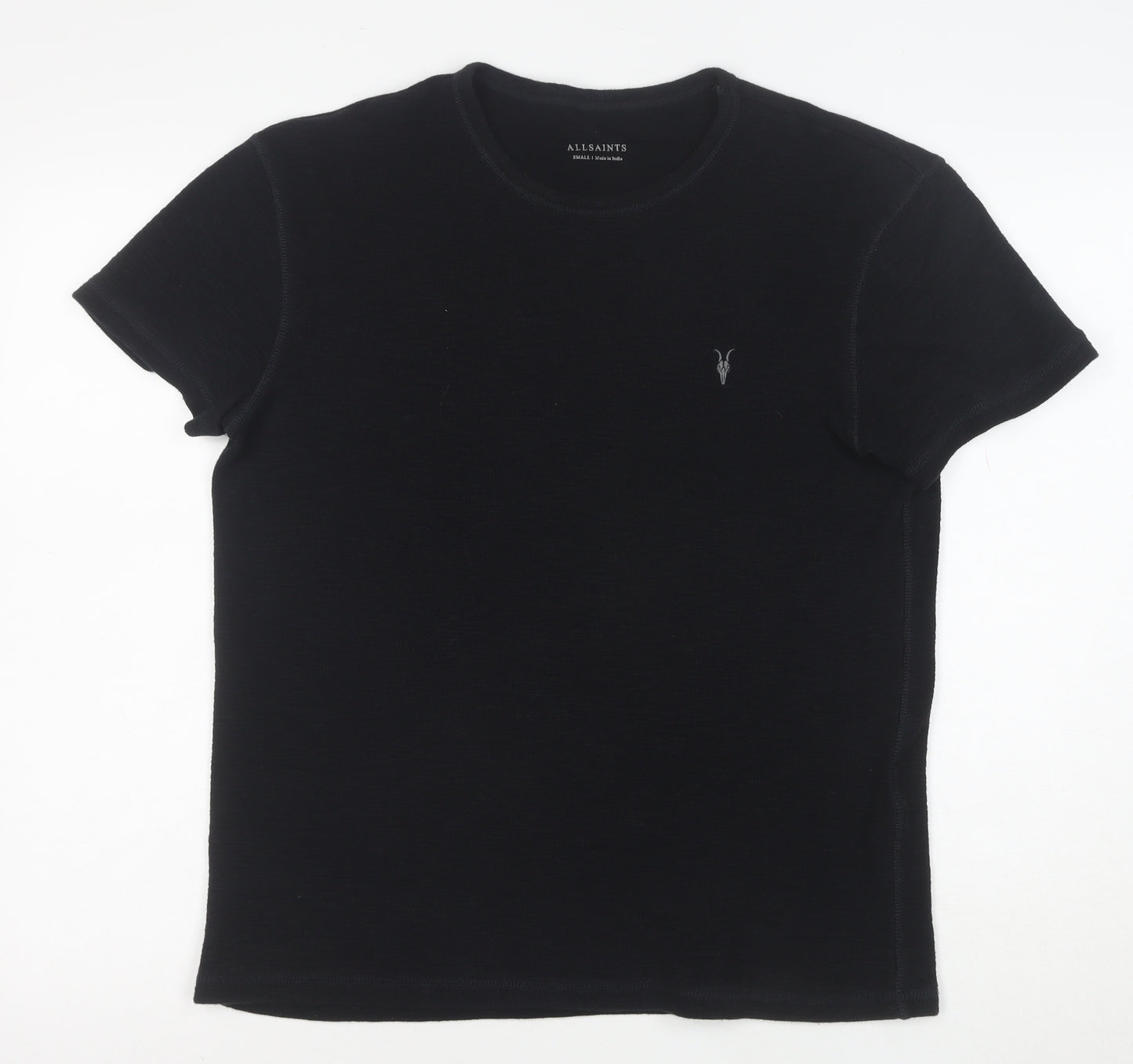 AllSaints Men's Black Crew Neck Short Sleeve T-Shirt Size S