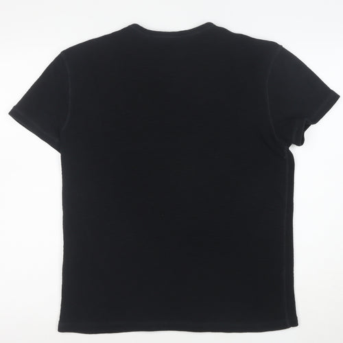 AllSaints Men's Black Crew Neck Short Sleeve T-Shirt Size S