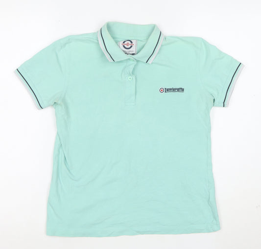 Lambretta Boys Green 14 Years Polo Shirt Cotton Short Sleeve Casual Top