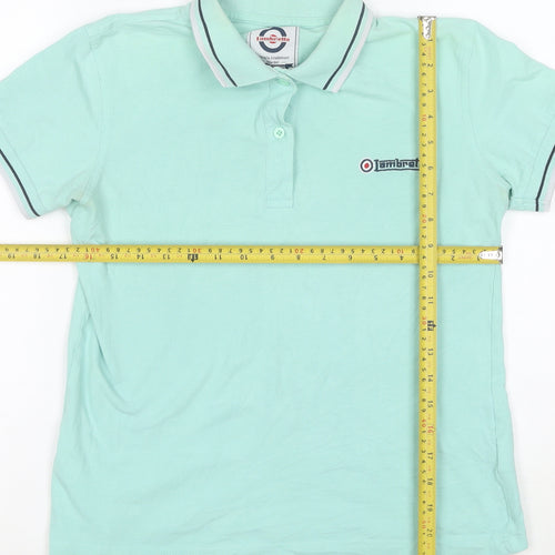 Lambretta Boys Green 14 Years Polo Shirt Cotton Short Sleeve Casual Top