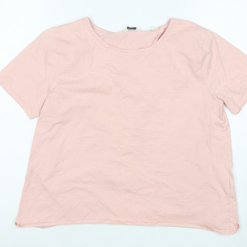 Jack Wills Women's Pink Short Sleeve Cotton T-Shirt Size 8