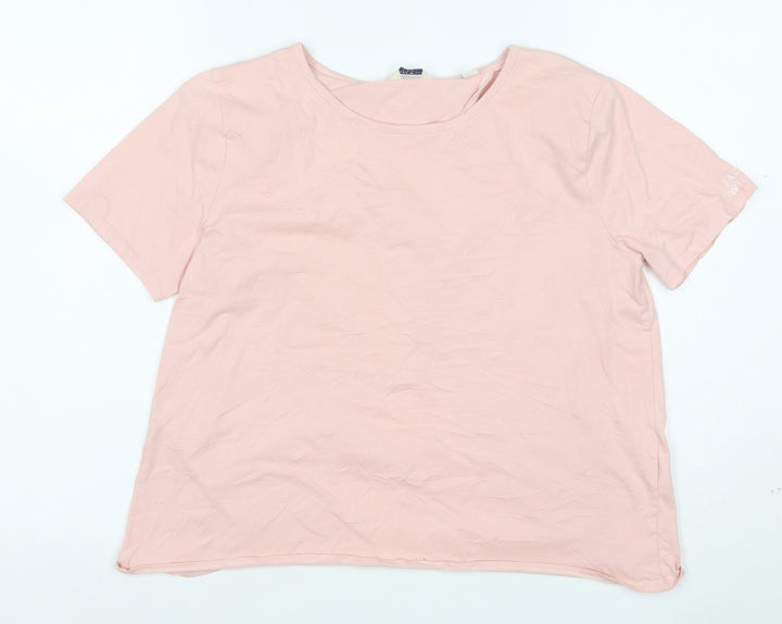 Jack Wills Women's Pink Short Sleeve Cotton T-Shirt Size 8