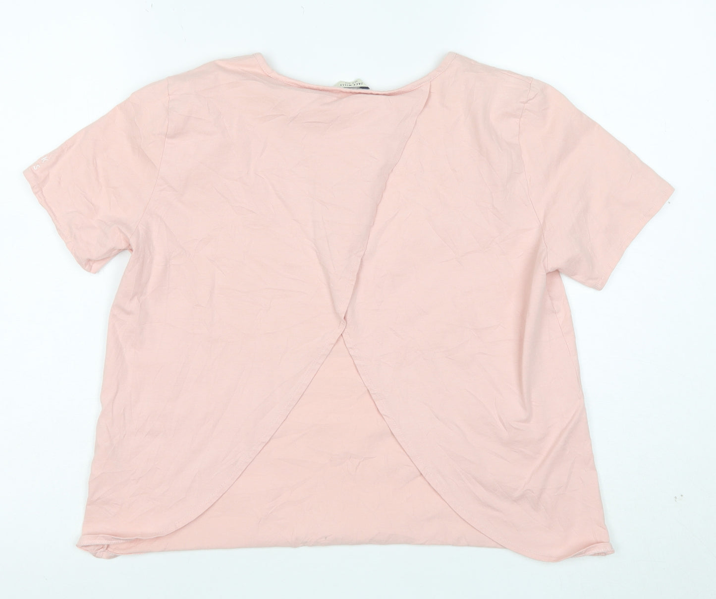 Jack Wills Women's Pink Short Sleeve Cotton T-Shirt Size 8