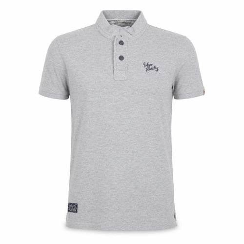 Tokyo Laundry Men's Grey Regular Fit Short Sleeve Polo Shirt L