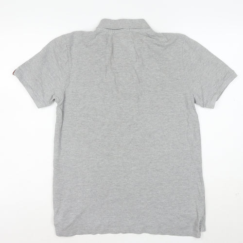 Tokyo Laundry Men's Grey Regular Fit Short Sleeve Polo Shirt L