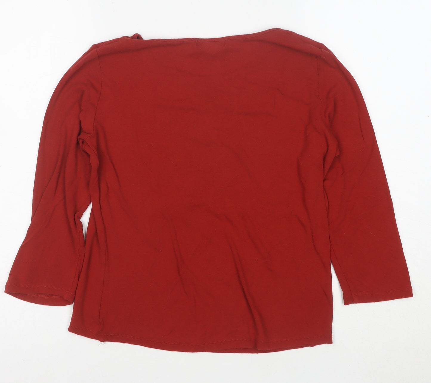 Banana Republic Women’s Red Long Sleeve Keyhole Stretch Top L