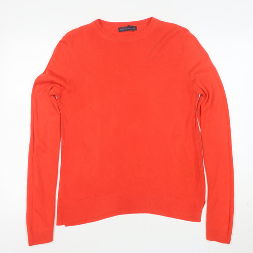 Marks and Spencer Women's Red Crew Neck Acrylic Jumper Size 12