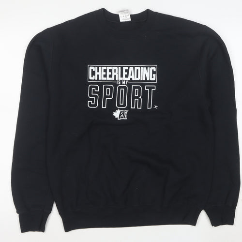 ATC Men's Black Cheerleading Sport Graphic Pullover Sweatshirt M
