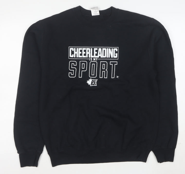 ATC Men's Black Cheerleading Sport Graphic Pullover Sweatshirt M