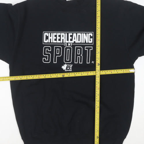 ATC Men's Black Cheerleading Sport Graphic Pullover Sweatshirt M