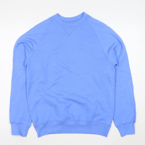 Hanes Men's Blue Pullover Crew Neck Sweatshirt Size S