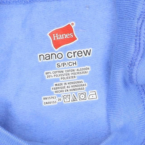 Hanes Men's Blue Pullover Crew Neck Sweatshirt Size S