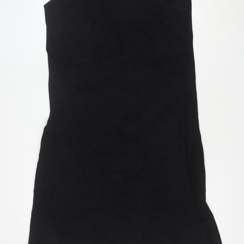 Yest Womens Black V-Neck Sleeveless Long Cardigan Size 8