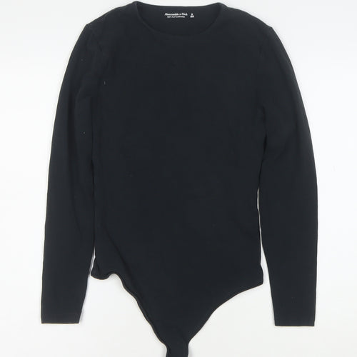 Abercrombie & Fitch Womens Black Long Sleeve Bodysuit Size M