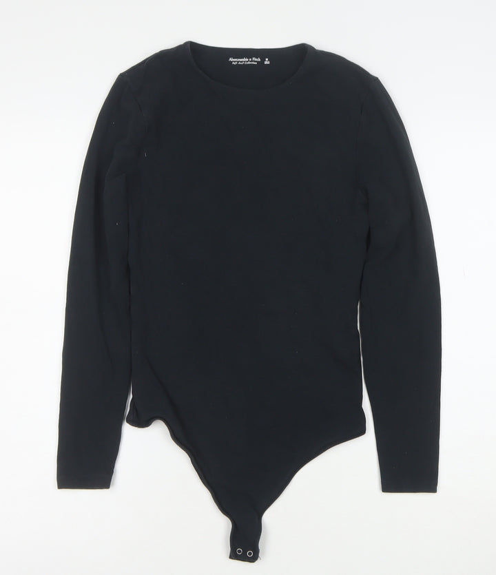 Abercrombie & Fitch Womens Black Long Sleeve Bodysuit Size M