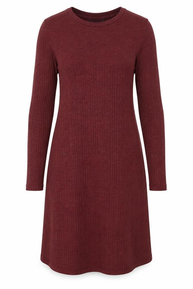 Marks and Spencer Women Red Size 10 Long Sleeve Shift Jersey Dress