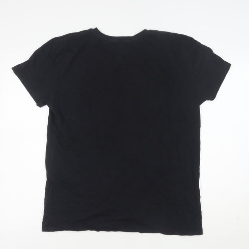 GANT Men's Black Cotton Crew Neck Short Sleeve T-Shirt Size L