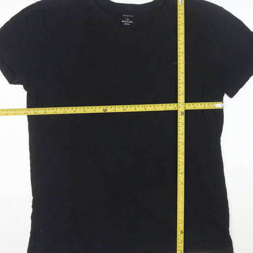 GANT Men's Black Cotton Crew Neck Short Sleeve T-Shirt Size L