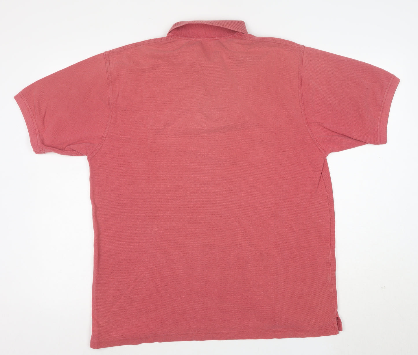 Marks and Spencer Men's Pink Cotton Short Sleeve Polo Shirt M