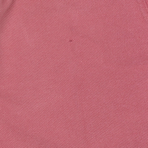 Marks and Spencer Men's Pink Cotton Short Sleeve Polo Shirt M