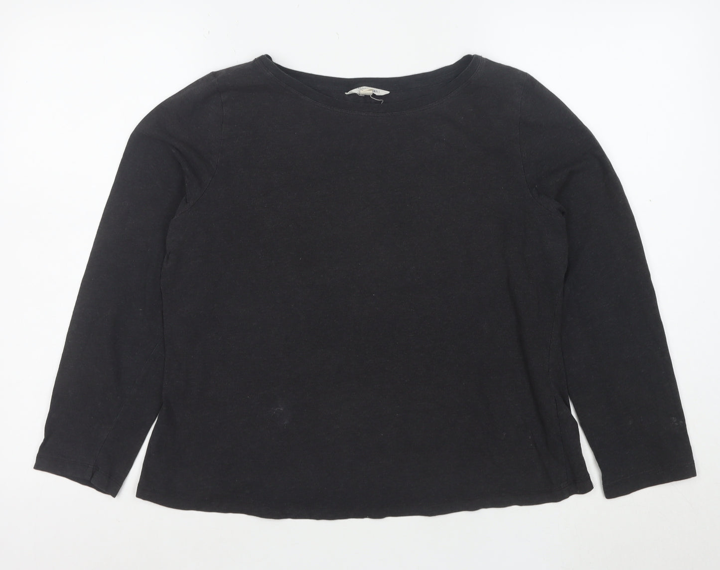 Seasalt Cornwall Women’s Black Petite Long Sleeve Cotton T-Shirt UK 12