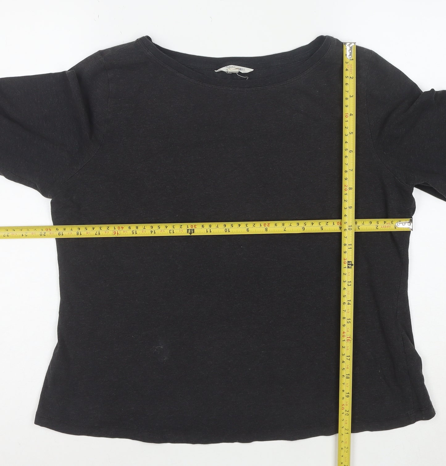 Seasalt Cornwall Women’s Black Petite Long Sleeve Cotton T-Shirt UK 12