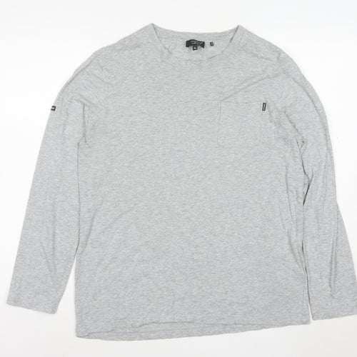 Superdry Studios Men's Grey XL Long Sleeve Crew Neck T-Shirt
