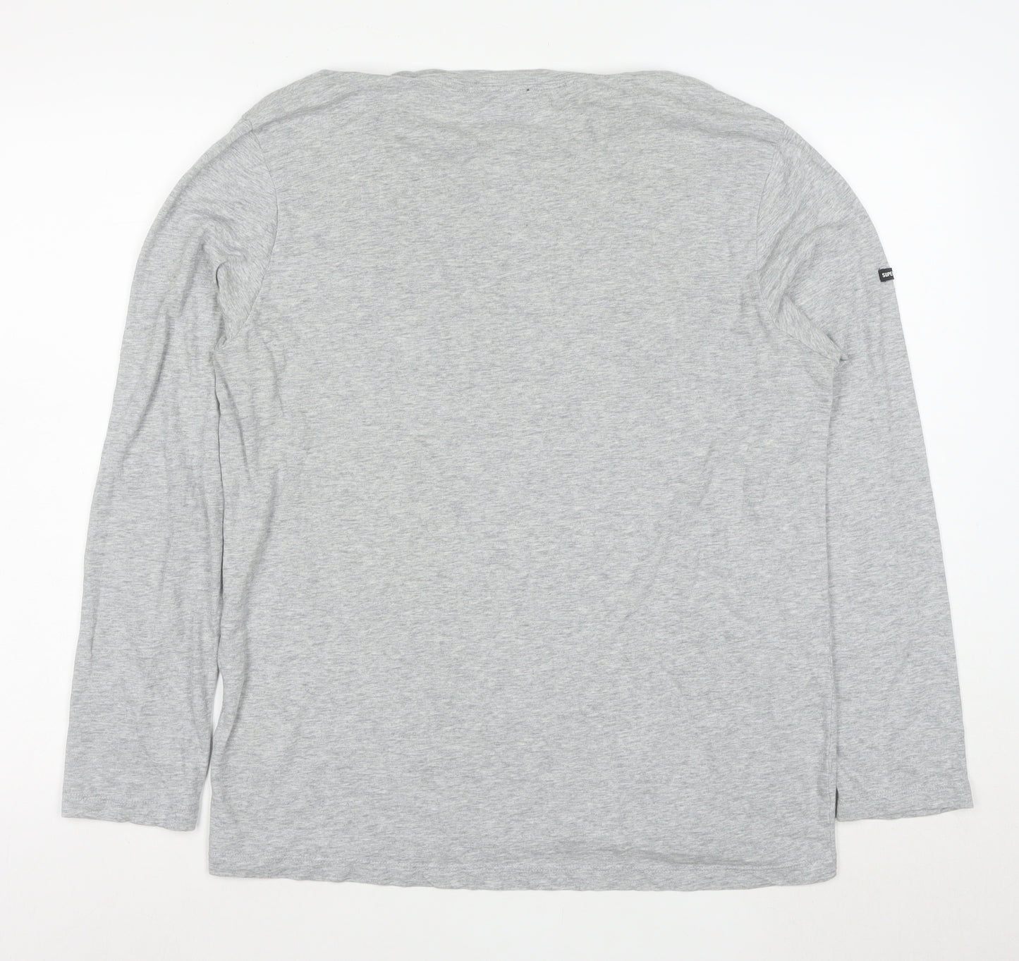 Superdry Studios Men's Grey XL Long Sleeve Crew Neck T-Shirt