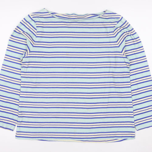 Crew Clothing Company Women’s Multicoloured Striped Cotton Long Sleeve T-Shirt Size 12