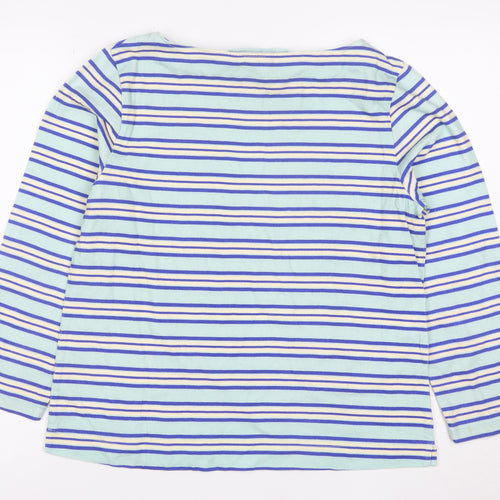 Crew Clothing Company Women’s Multicoloured Striped Cotton Long Sleeve T-Shirt Size 12