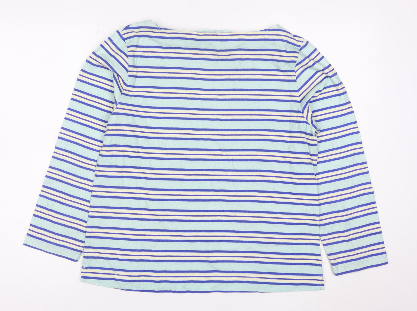 Crew Clothing Company Women’s Multicoloured Striped Cotton Long Sleeve T-Shirt Size 12