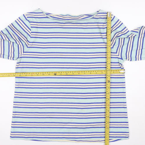 Crew Clothing Company Women’s Multicoloured Striped Cotton Long Sleeve T-Shirt Size 12