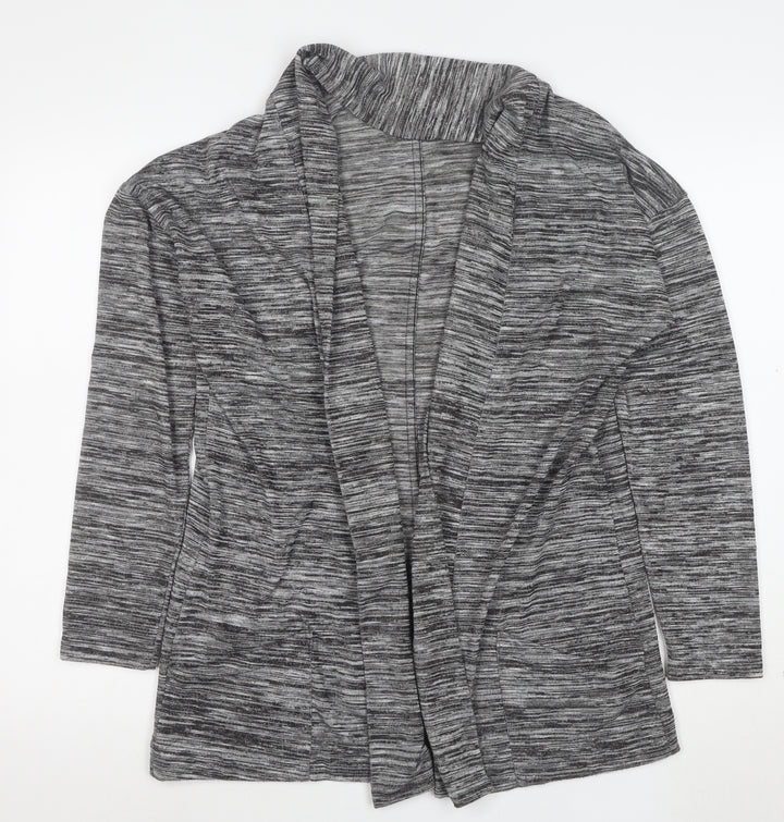 Marks and Spencer Women's Grey Open Front Long Sleeve Cardigan Size 16