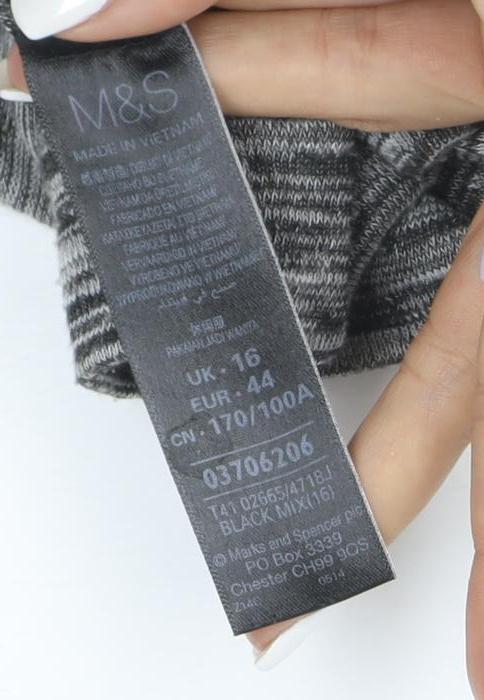 Marks and Spencer Women's Grey Open Front Long Sleeve Cardigan Size 16