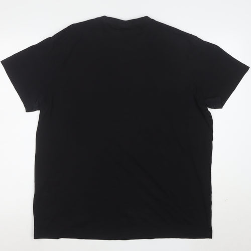 GANT Men's Black Regular Fit Cotton Crew Neck T-Shirt XL