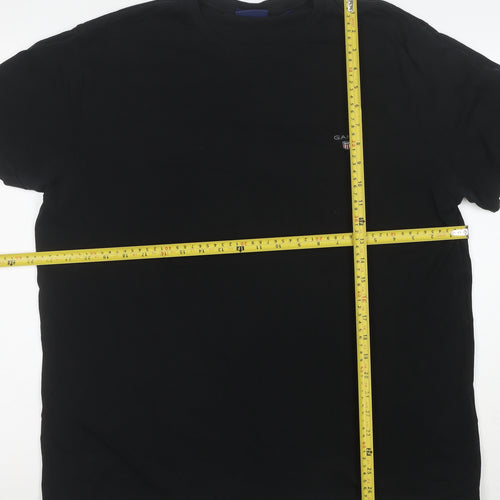 GANT Men's Black Regular Fit Cotton Crew Neck T-Shirt XL
