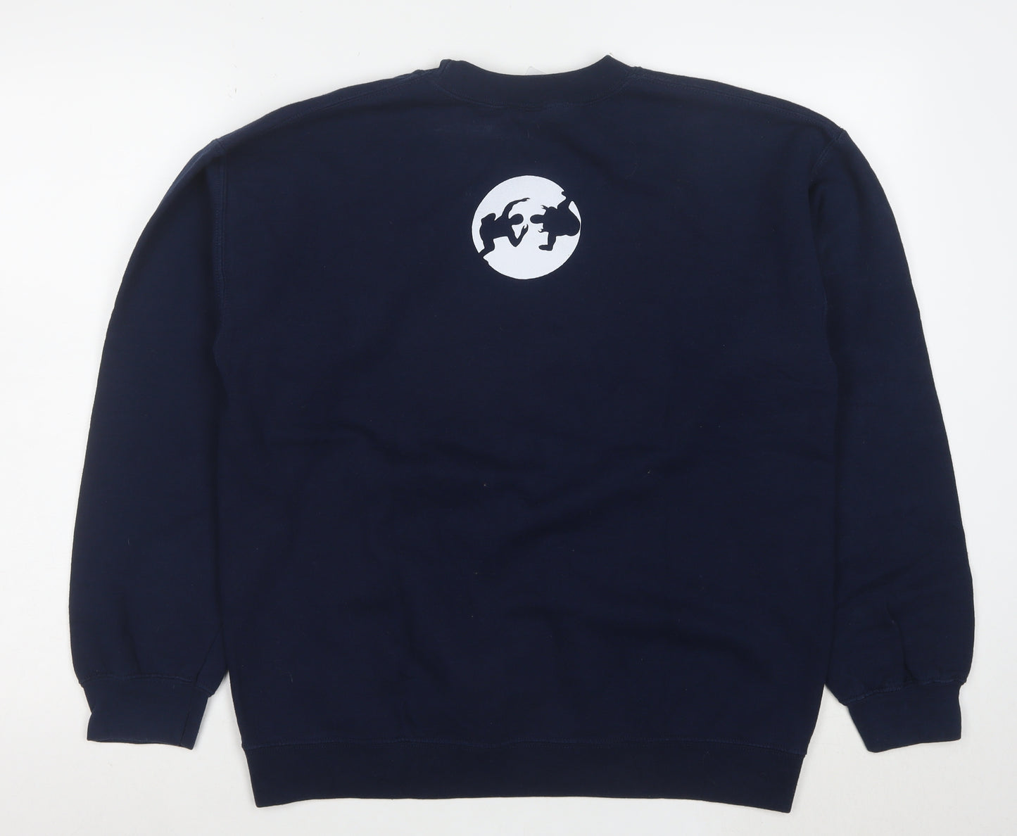 Gildan Men's Blue Heavy Blend Wrestling Graphic Pullover Sweatshirt M