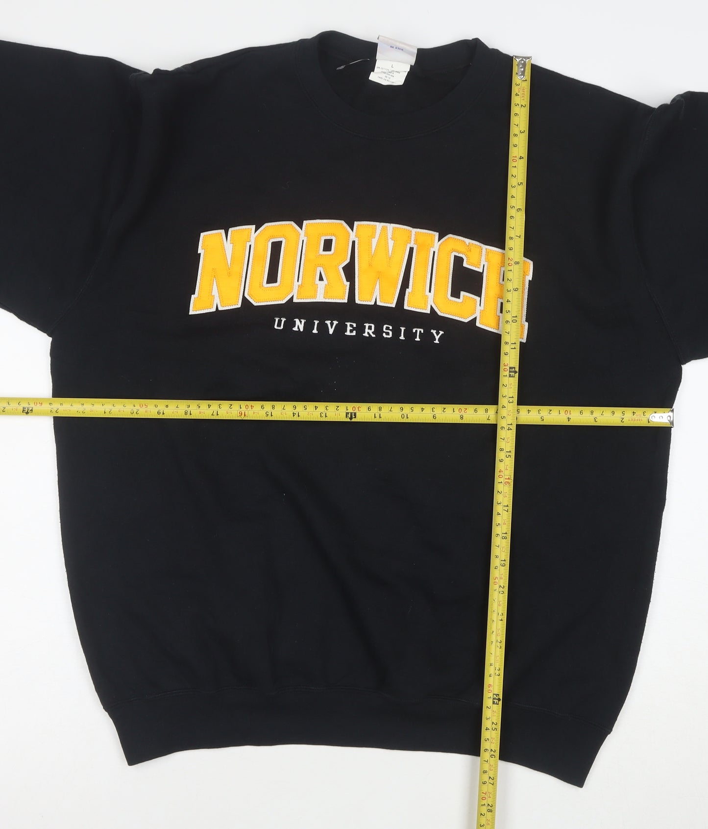 Champion Mens Black Norwich University Pullover Sweatshirt L