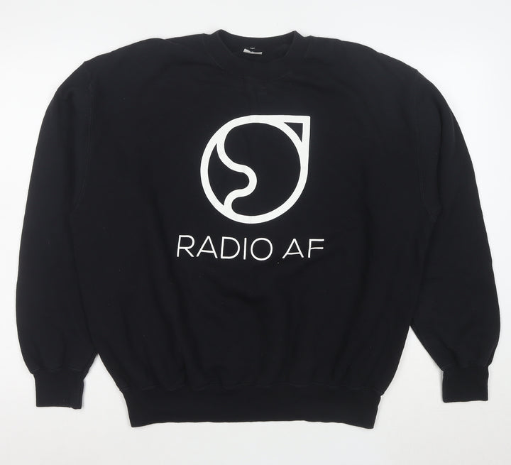 Fruit of the Loom Men's Black Graphic Pullover Sweatshirt L Classic Fit