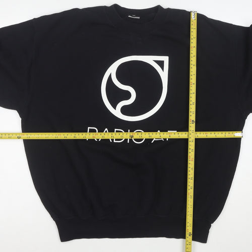 Fruit of the Loom Men's Black Graphic Pullover Sweatshirt L Classic Fit