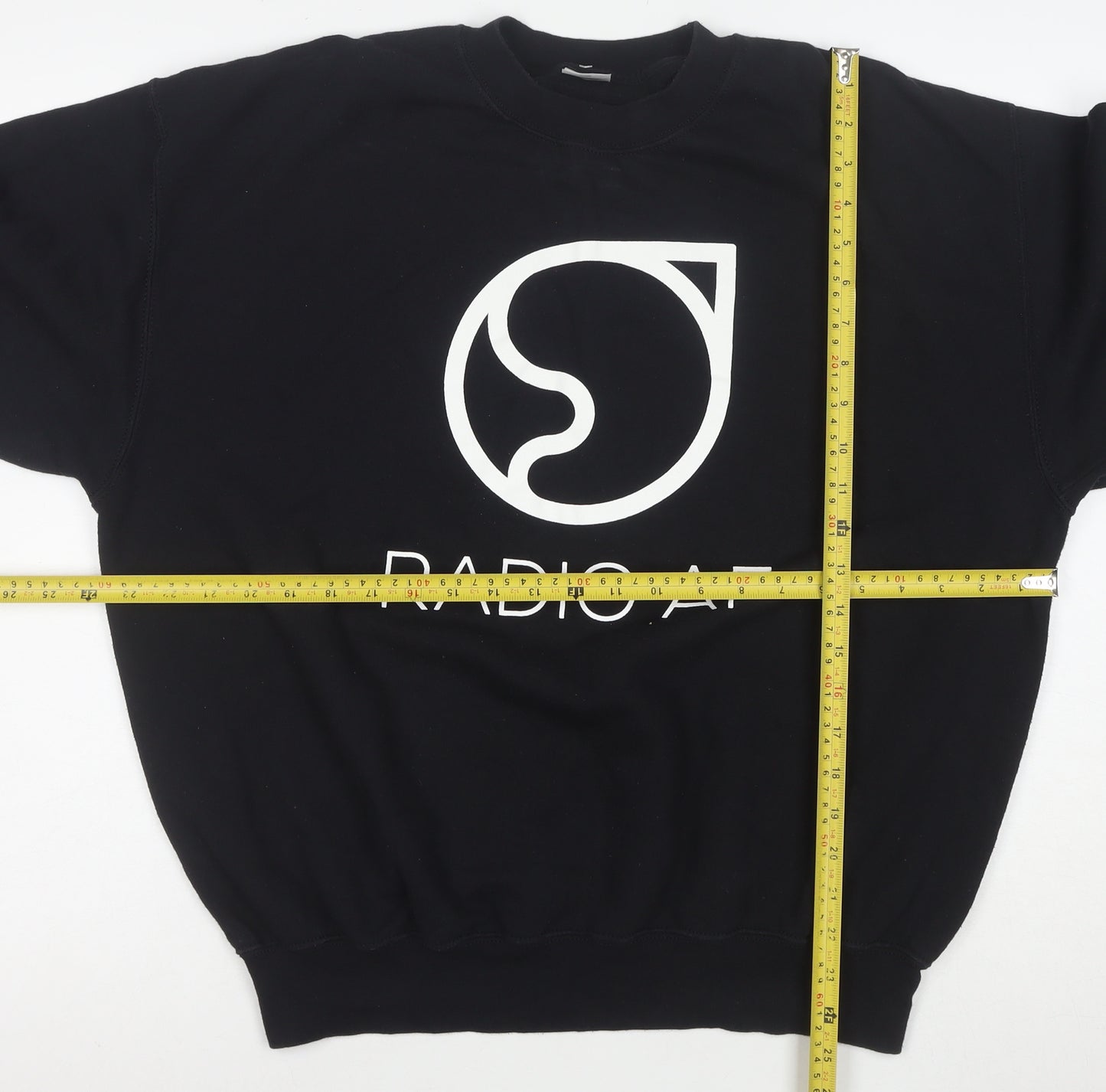 Fruit of the Loom Men's Black Graphic Pullover Sweatshirt L Classic Fit
