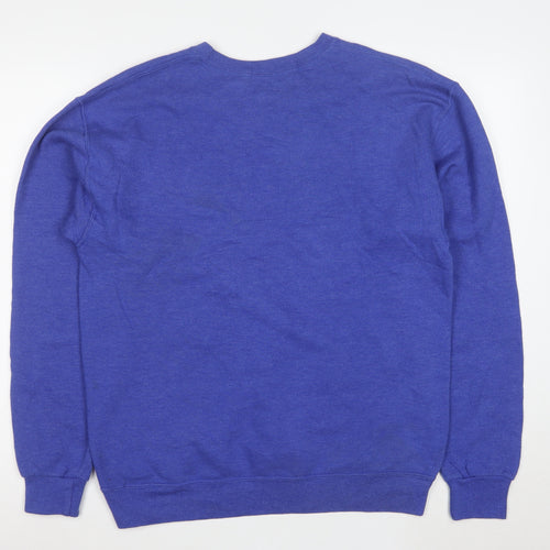Fruit of the Loom Men's Blue M Pullover Sweatshirt Crew Neck Fleece