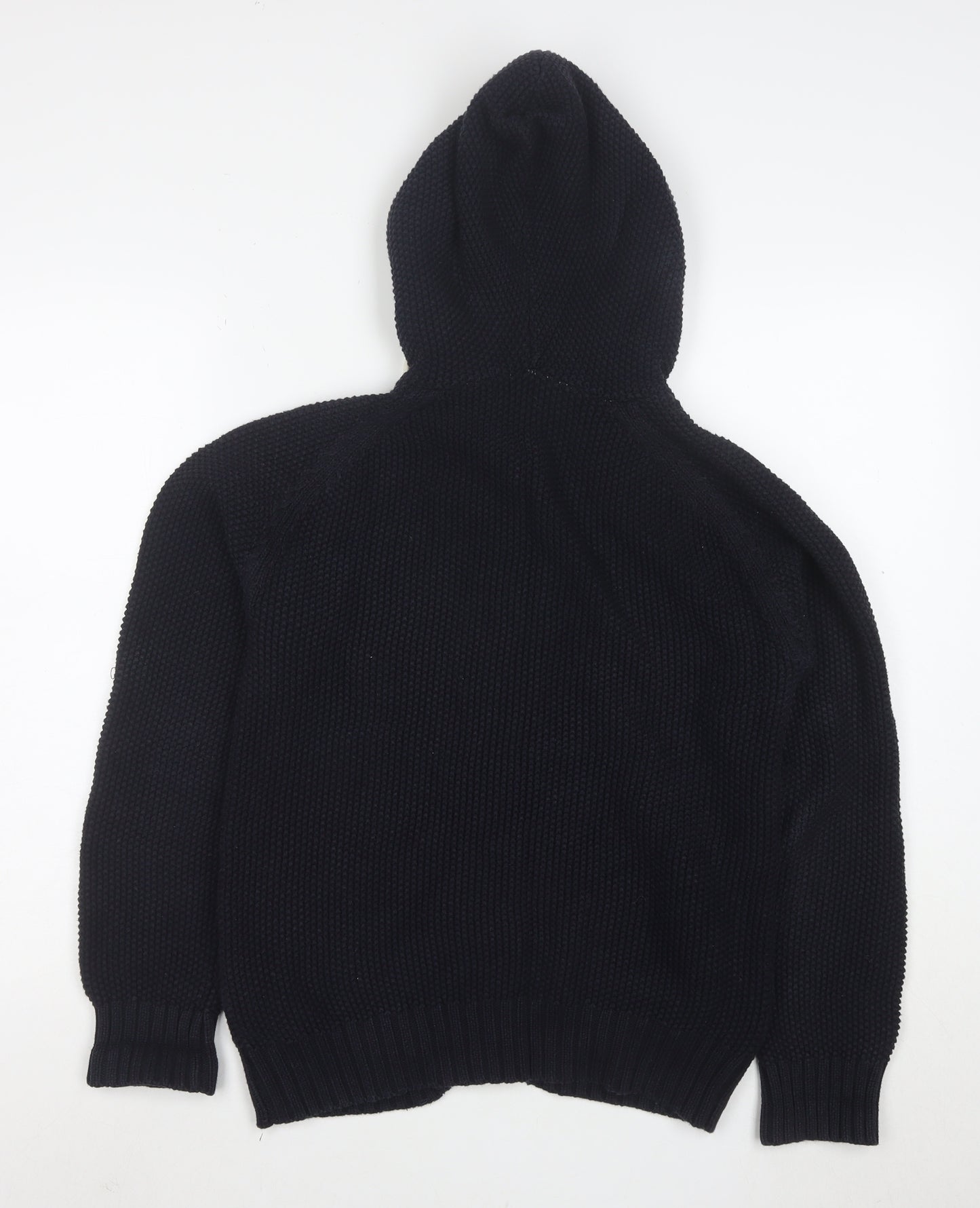 Voi Jeans Co. Women's Black Size 12 Hooded Button Knit Cardigan
