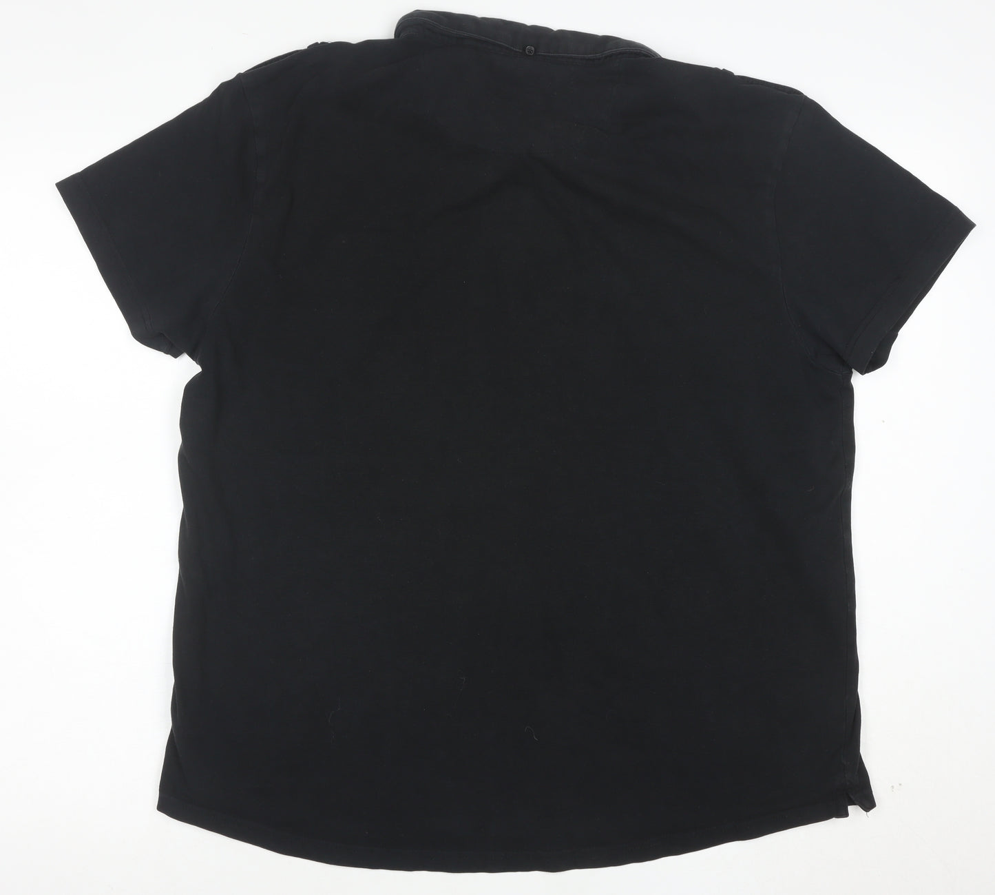 Firetrap Men's Black 2XL Cotton Short Sleeve Polo Shirt