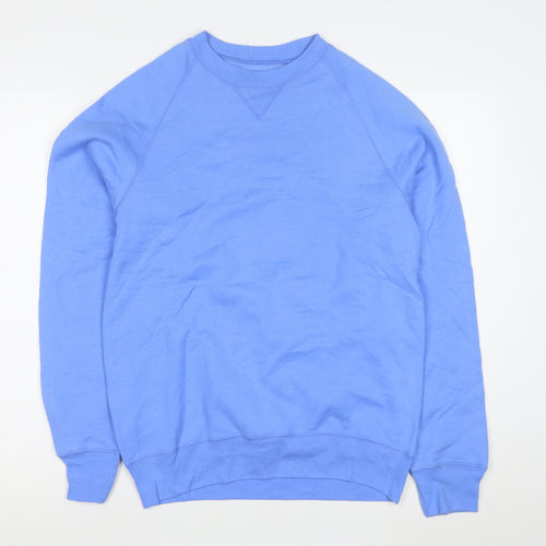 Hanes Men's Blue Crew Neck Pullover Sweatshirt Size S