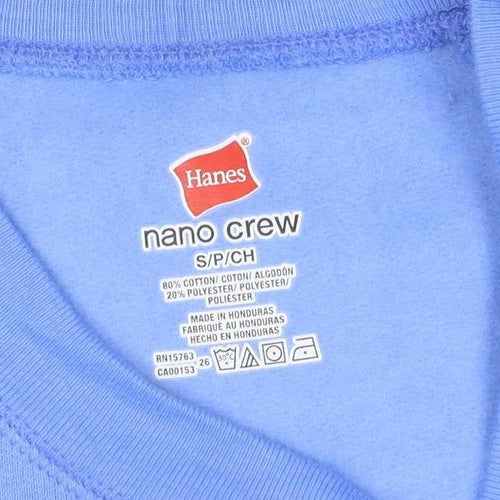 Hanes Men's Blue Crew Neck Pullover Sweatshirt Size S